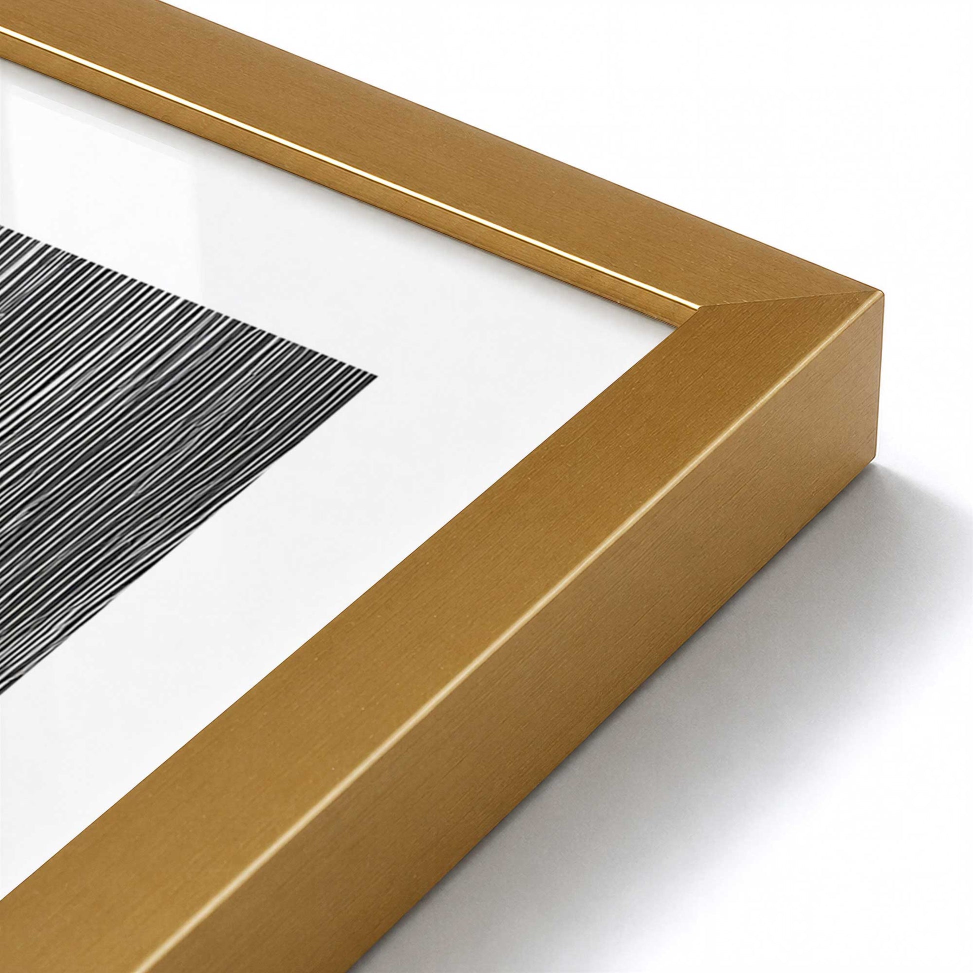 [Color:Polished Gold], Picture of art in a Polished Gold frame at an angle