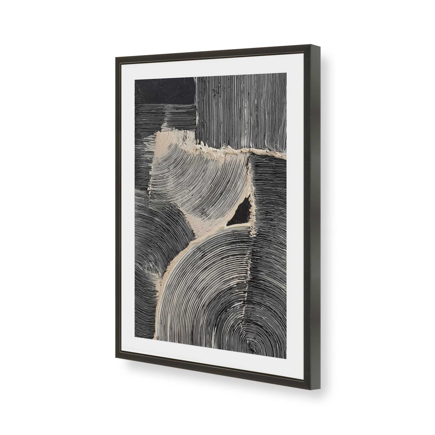 [Color:Satin Black], Picture of art in a Satin Black frame of the corner