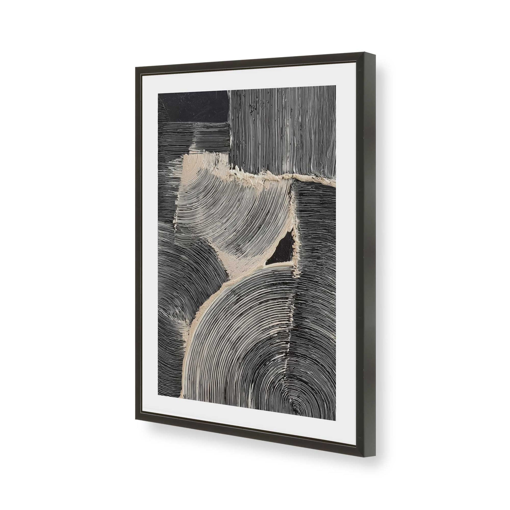 [Color:Satin Black], Picture of art in a Satin Black frame of the corner