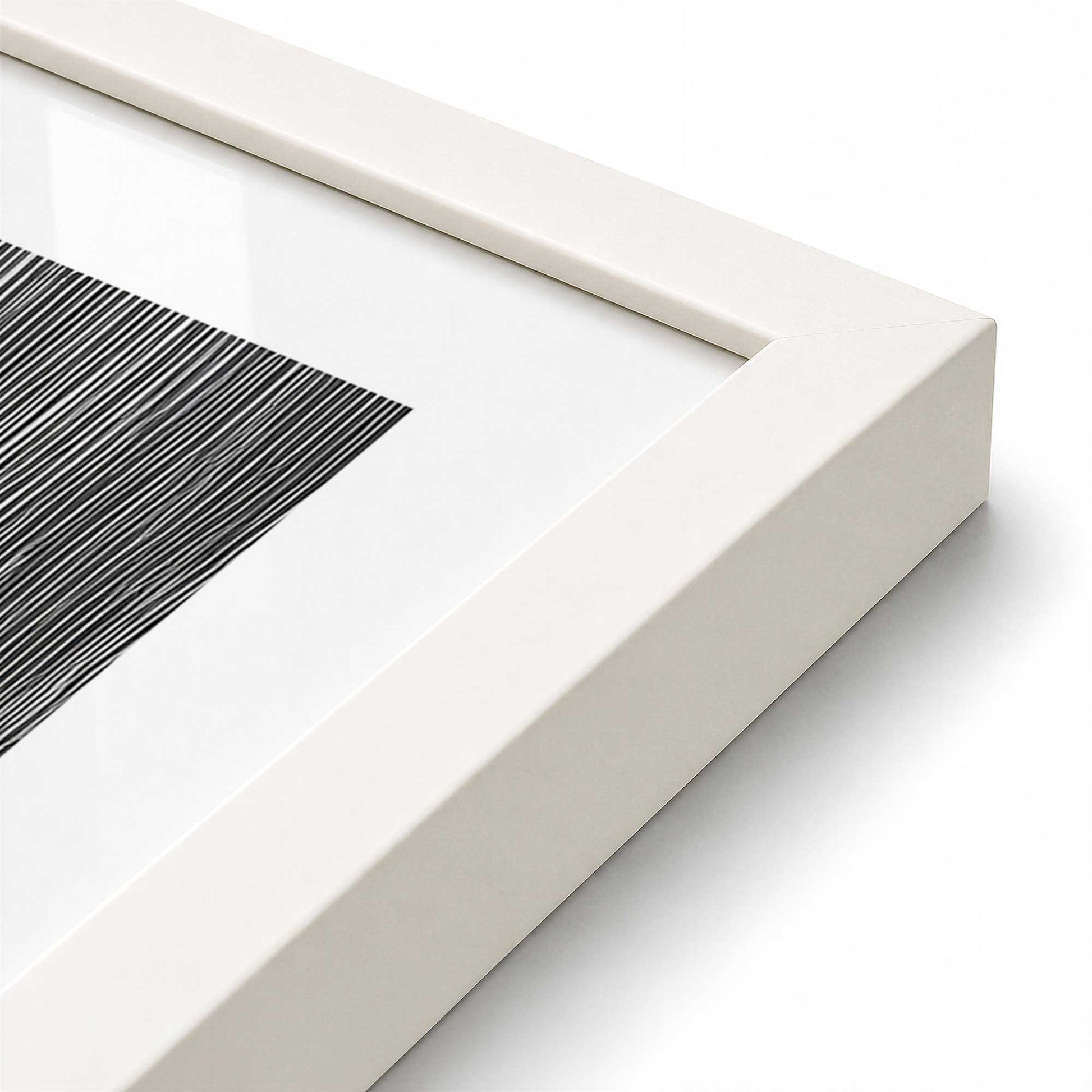 [Color:Opaque White], Picture of art in a Opaque White frame at an angle