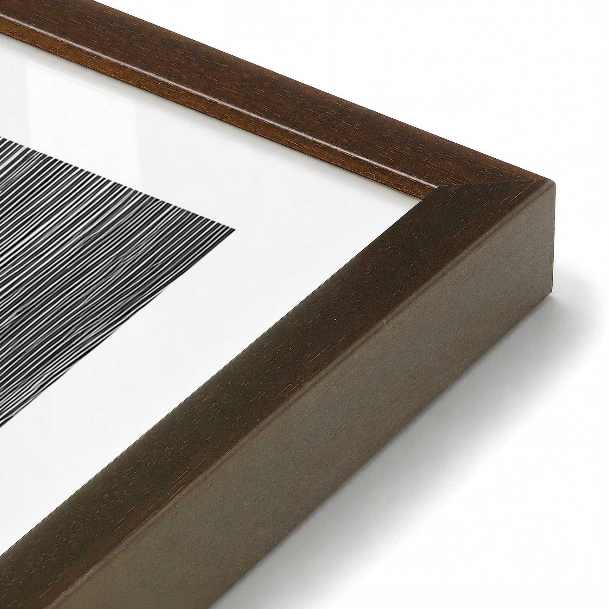 [Color:Brown], Picture of art in a Brown frame at an angle