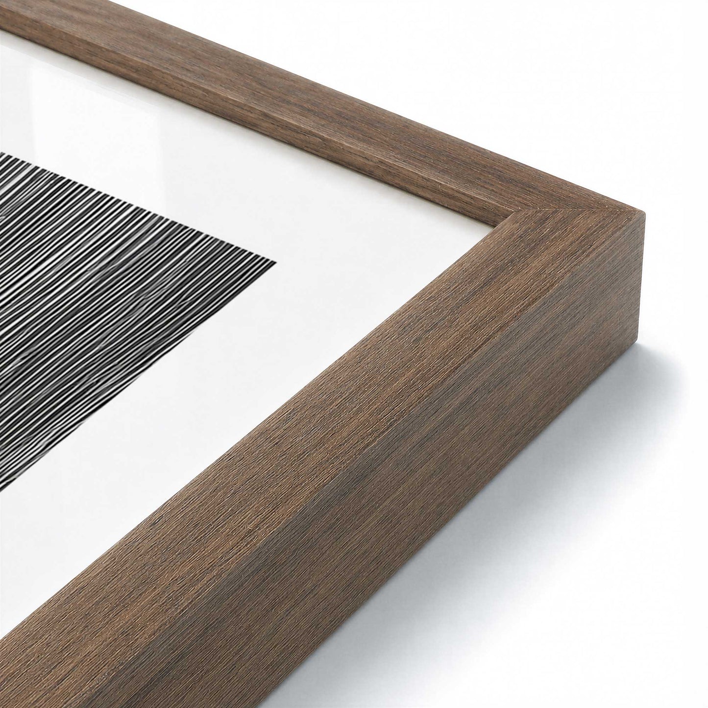 [Color:Walnut], Picture of art in a Walnut frame at an angle