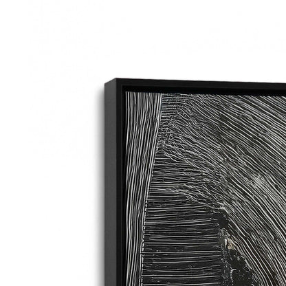 [Color:Satin Black], Picture of art in a Satin Black frame at an angle