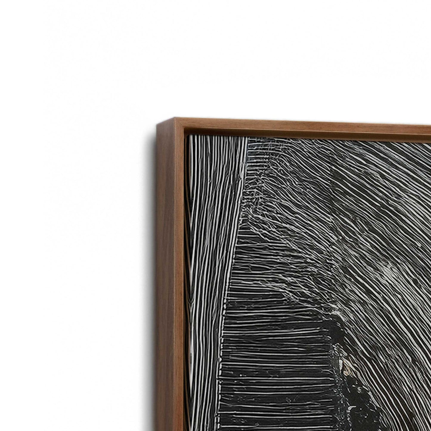 [Color:Walnut], Picture of art in a Walnut frame at an angle