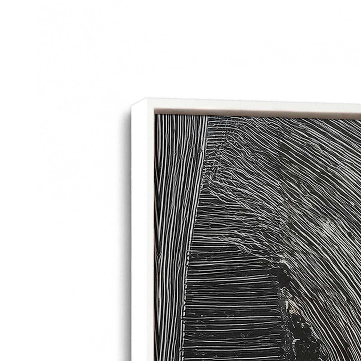 [Color:Opaque White], Picture of art in a White frame at an angle