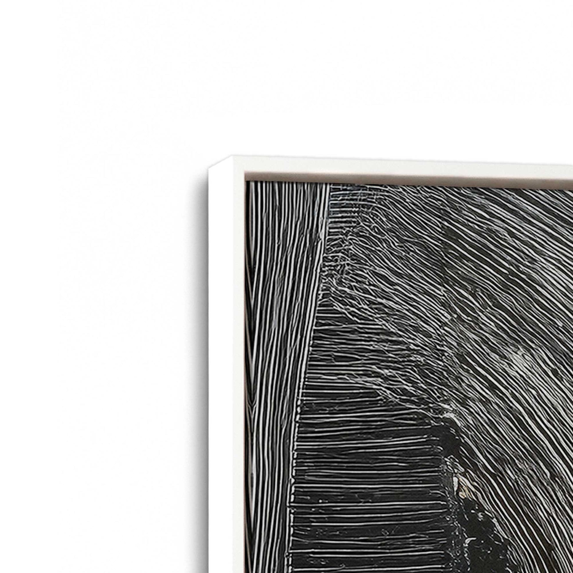 [Color:Opaque White], Picture of art in a White frame at an angle