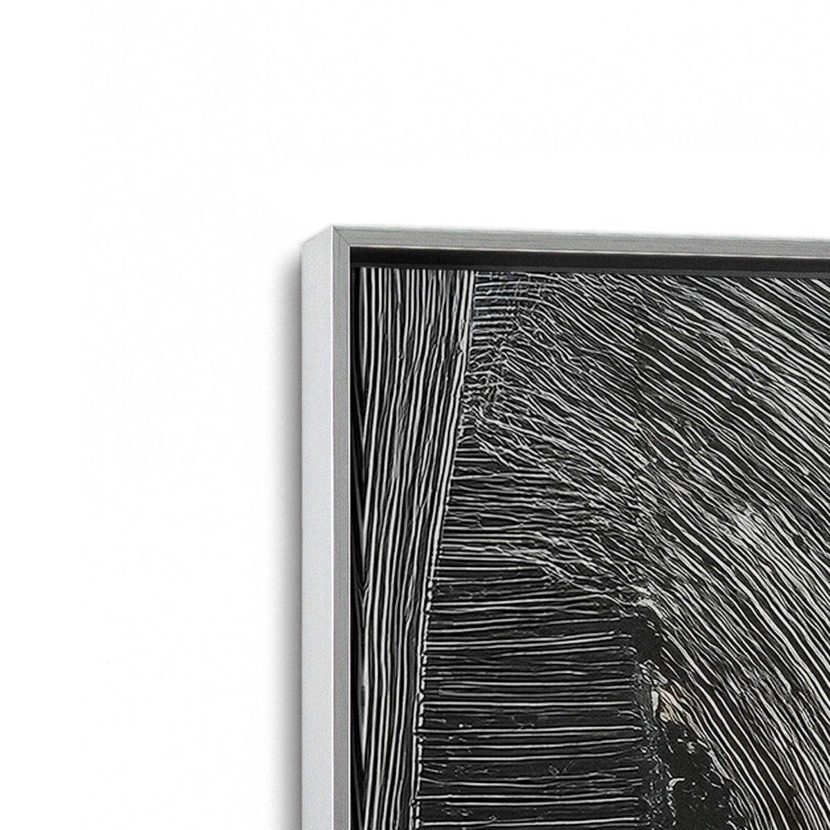 [Color:Polished Chrome], Picture of art in a Polished Chrome frame at an angle