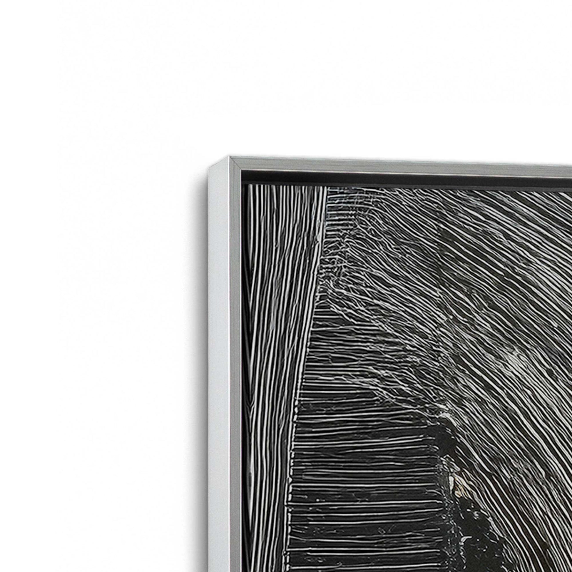 [Color:Polished Chrome], Picture of art in a Polished Chrome frame at an angle