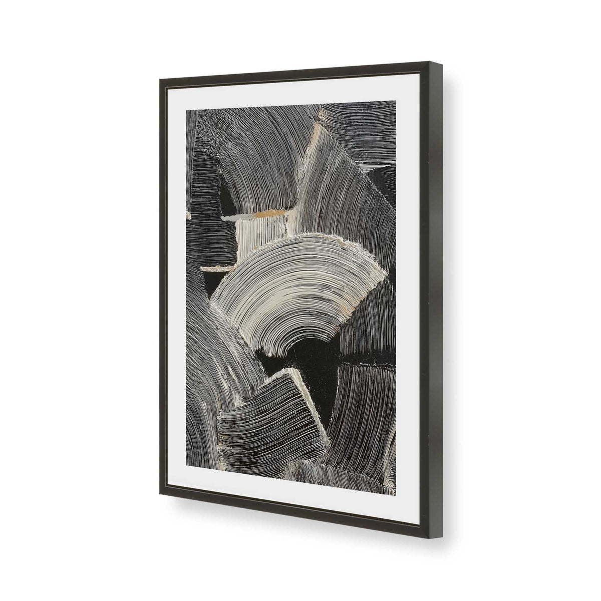 [Color:Satin Black], Picture of art in a Satin Black frame of the corner