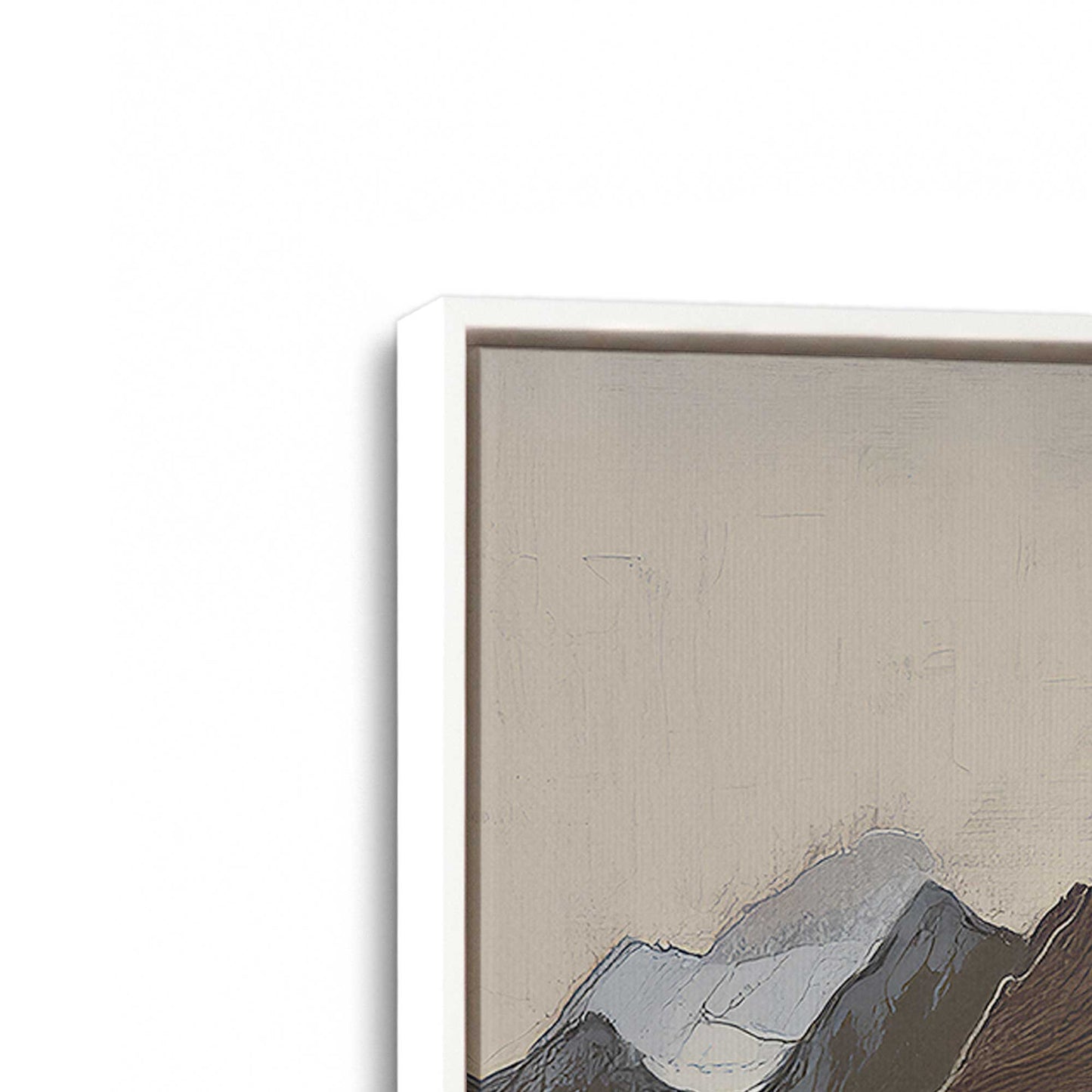 [Color:Opaque White], Picture of art in a White frame at an angle