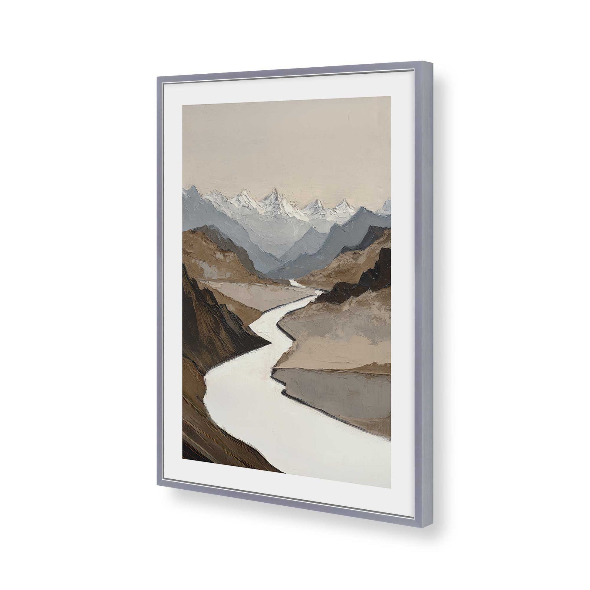 [Color:Polished Chrome], Picture of art in a Polished Chrome frame of the corner
