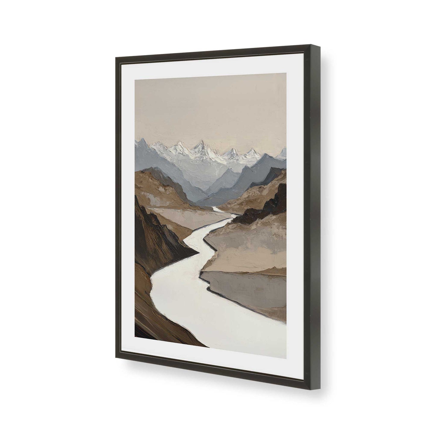 [Color:Satin Black], Picture of art in a Satin Black frame of the corner