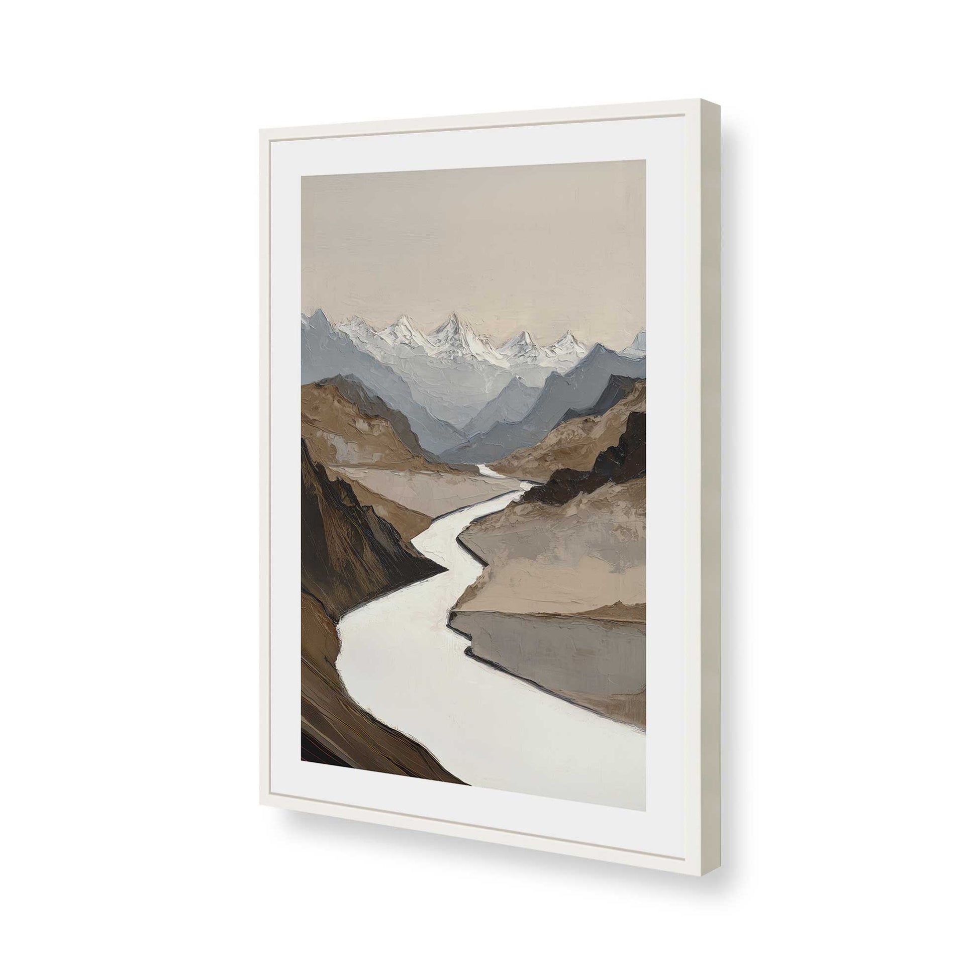 [Color:Opaque White], Picture of art in a Opaque White frame of the corner