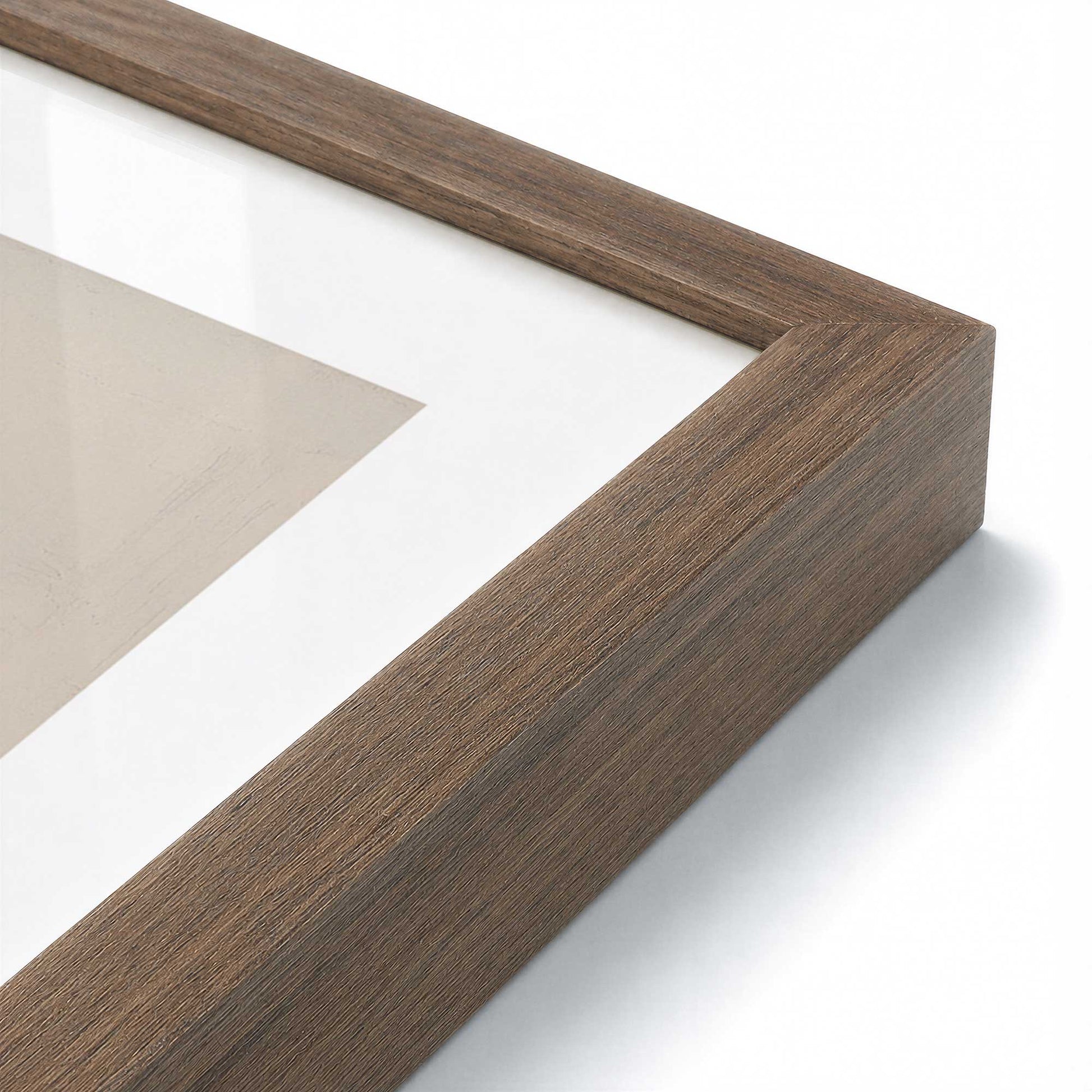 [Color:Walnut], Picture of art in a Walnut frame at an angle