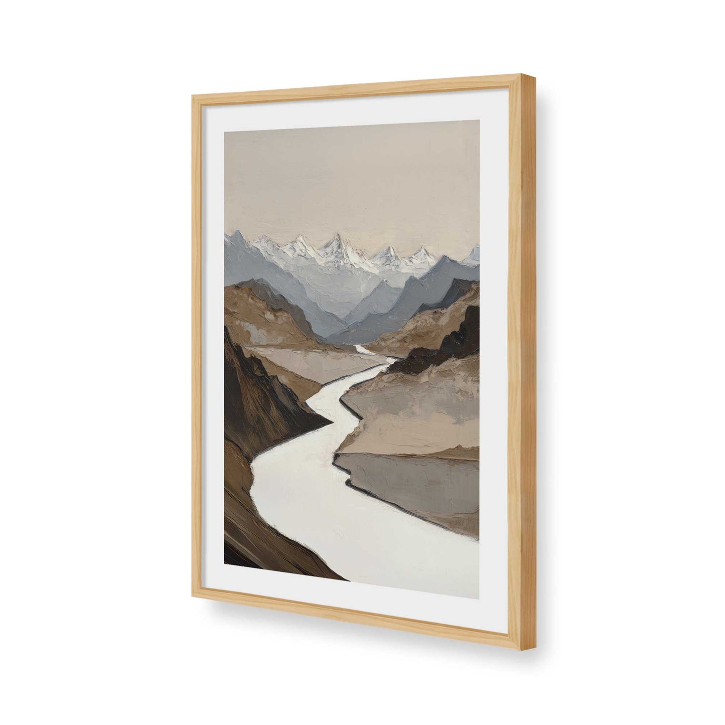 [Color:American Maple], Picture of art in a American Maple frame of the corner