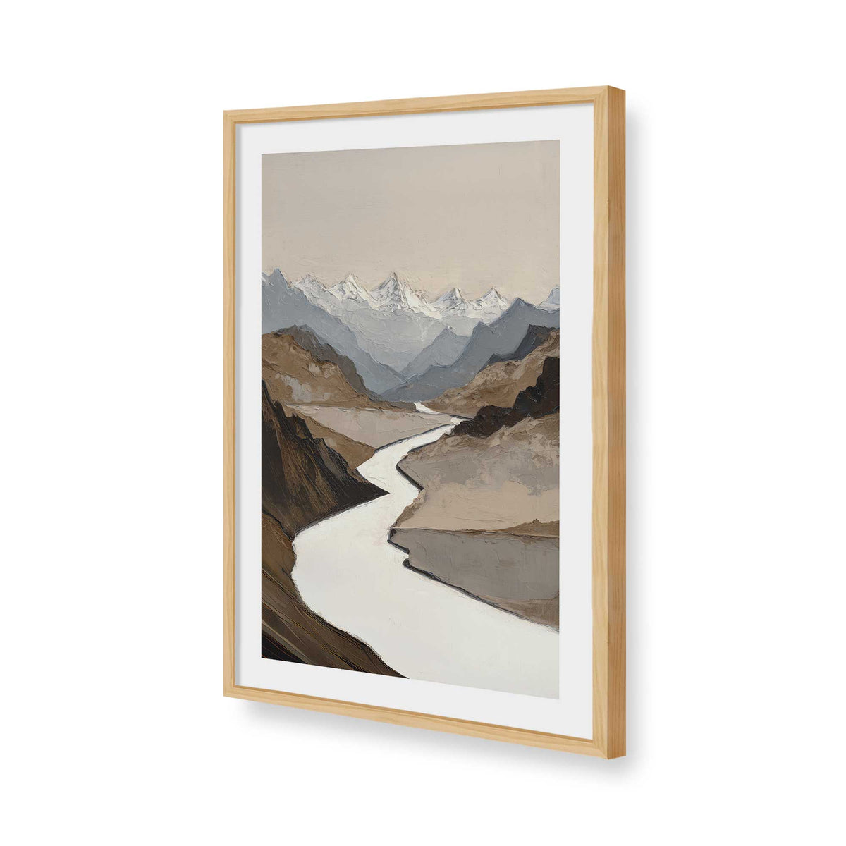 [Color:American Maple], Picture of art in a American Maple frame of the corner