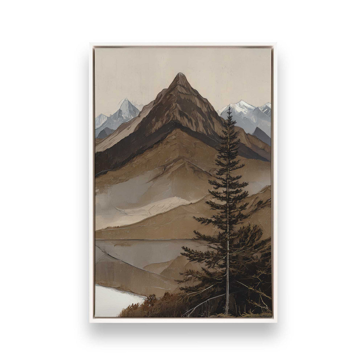 [Color:Opaque White], Picture of art in a White frame