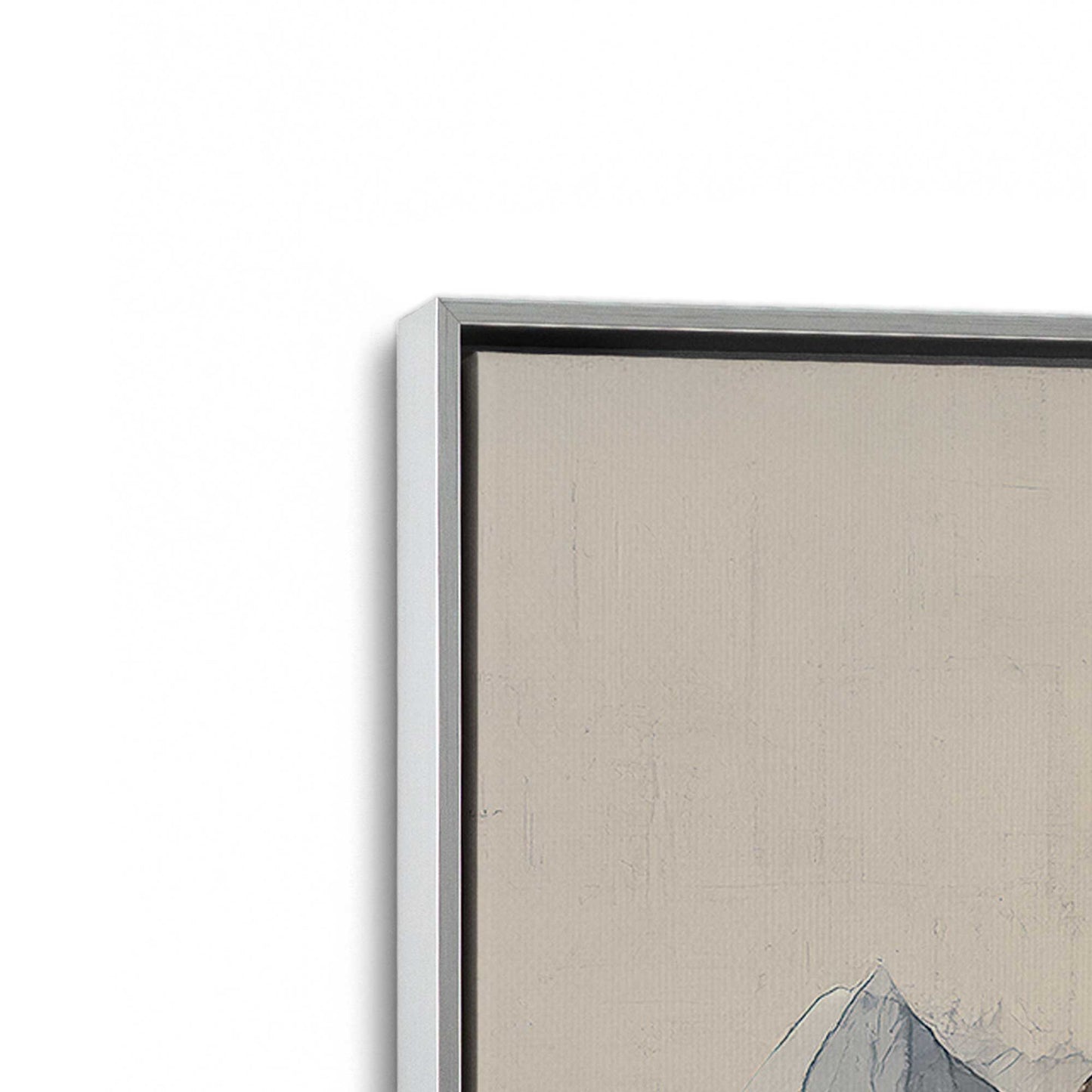 [Color:Polished Chrome], Picture of art in a Polished Chrome frame at an angle