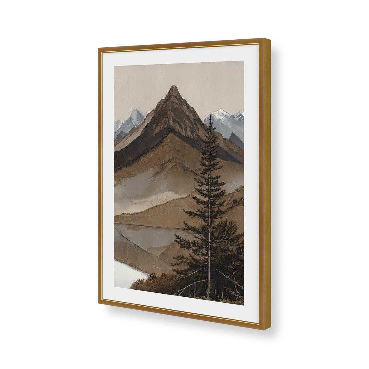 [Color:Polished Gold], Picture of art in a Polished Gold frame of the corner
