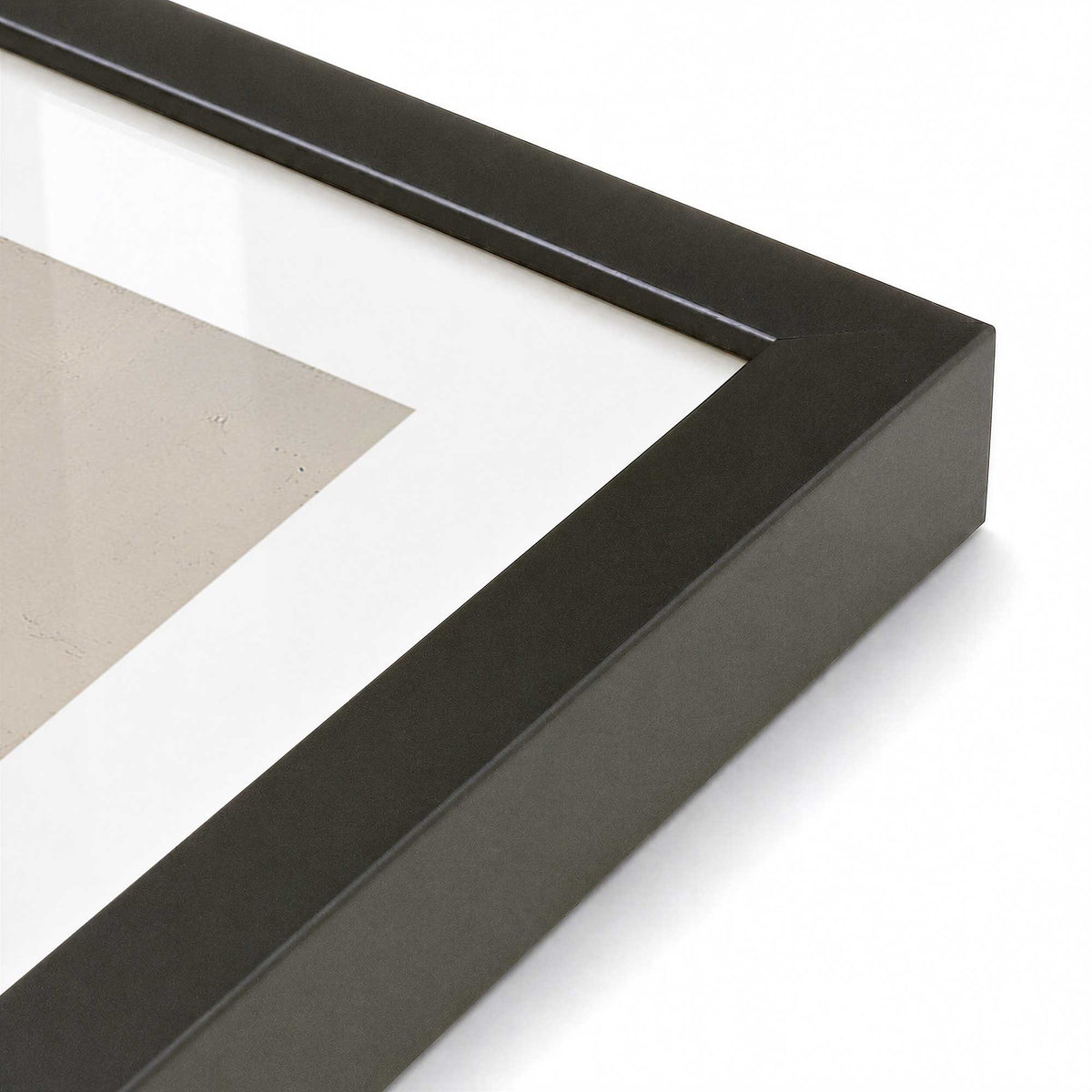 [Color:Satin Black], Picture of art in a Satin Black frame at an angle