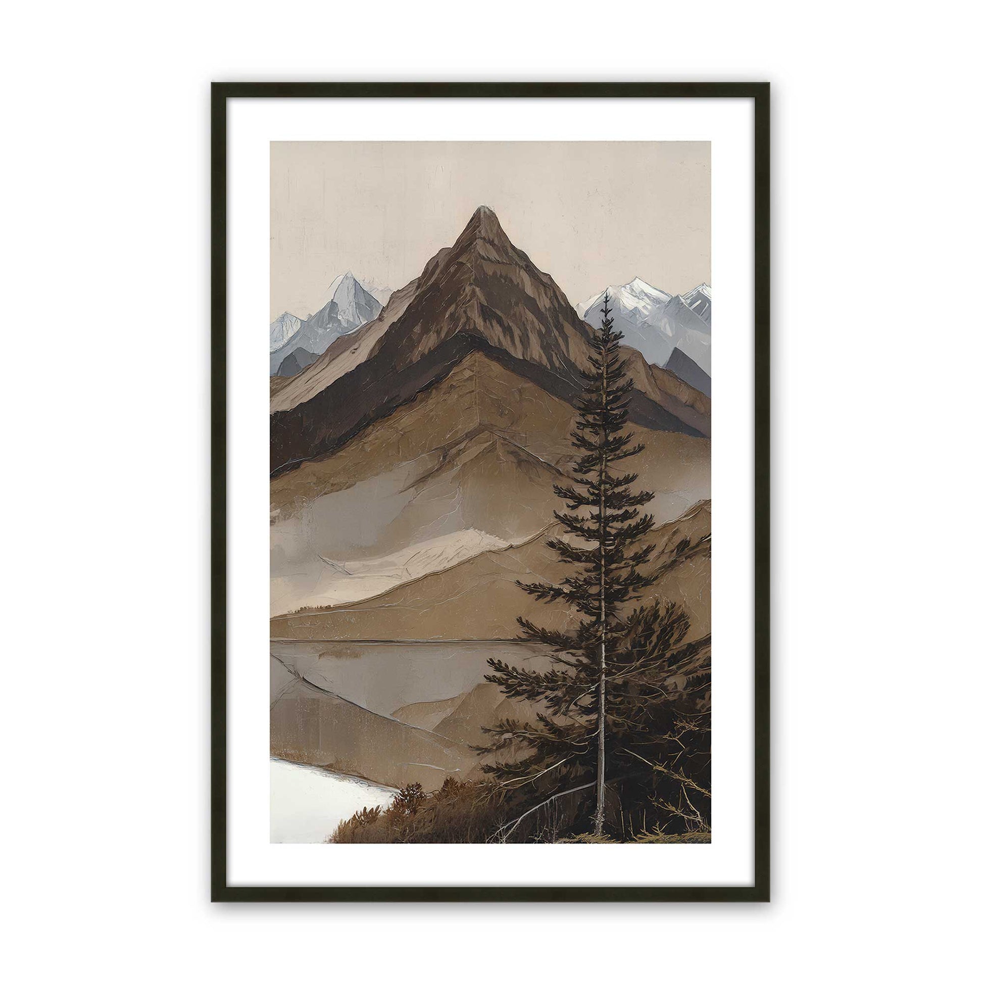 [Color:Satin Black], Picture of art in a Satin Black frame