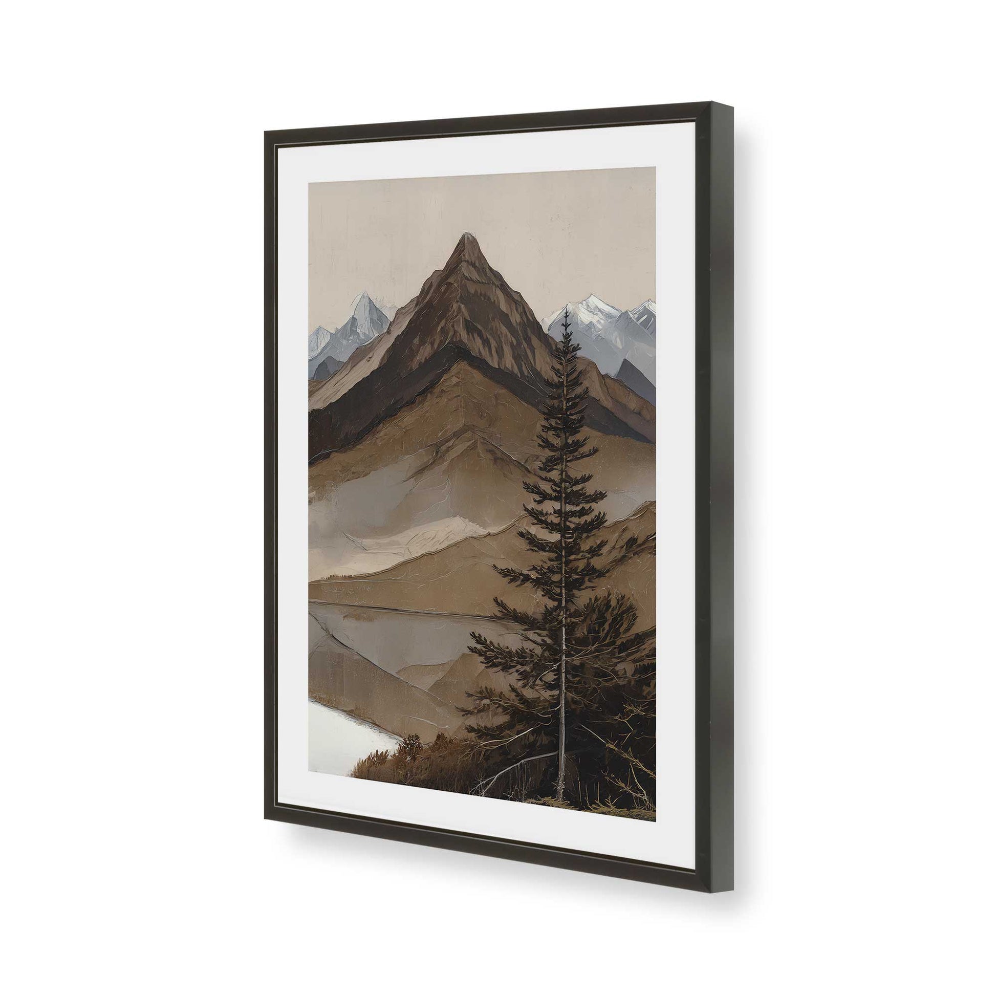 [Color:Satin Black], Picture of art in a Satin Black frame of the corner