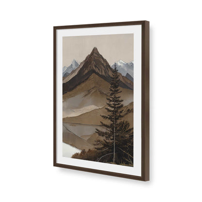 [Color:Brown], Picture of art in a Brown frame of the corner