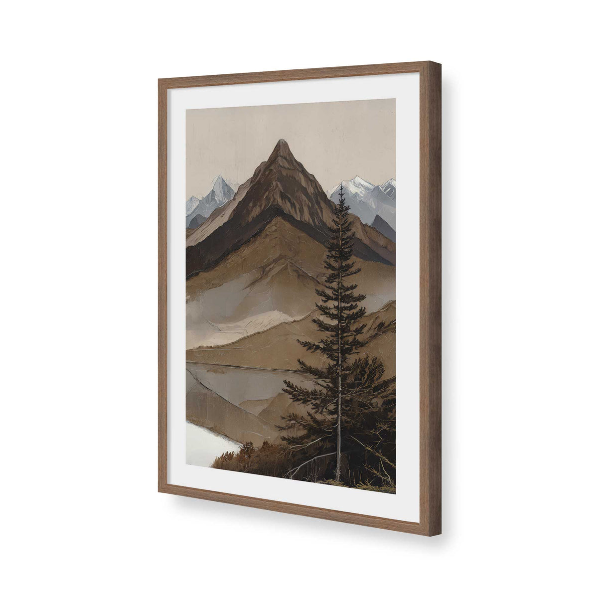 [Color:Walnut], Picture of art in a Walnut frame of the corner