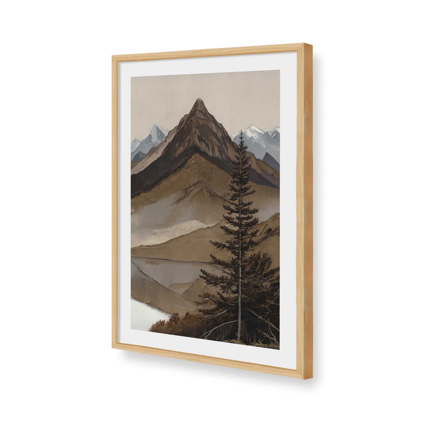 [Color:American Maple], Picture of art in a American Maple frame of the corner