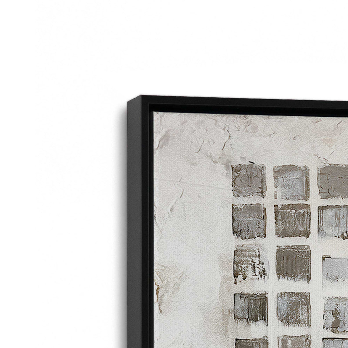 [Color:Satin Black], Picture of art in a Satin Black frame at an angle