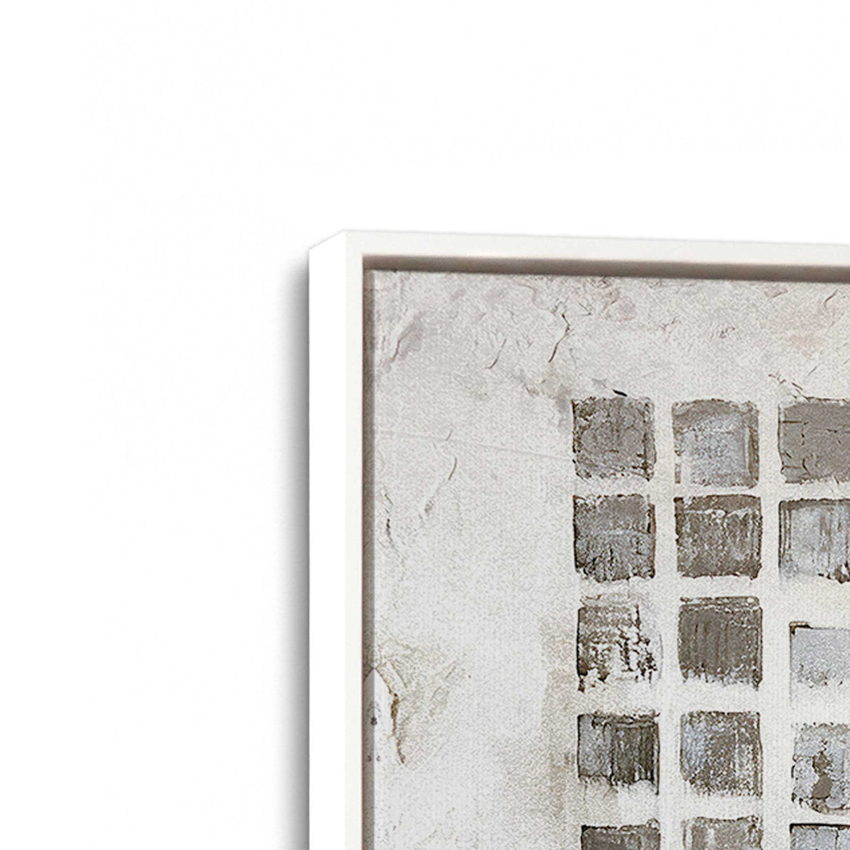 [Color:Opaque White], Picture of art in a White frame at an angle