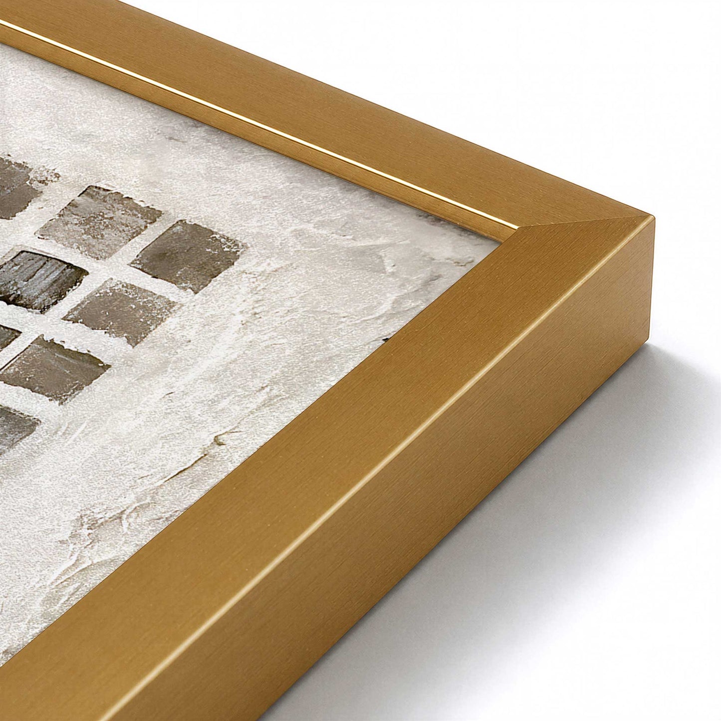 [Color:Polished Gold], Picture of art in a Polished Gold frame at an angle