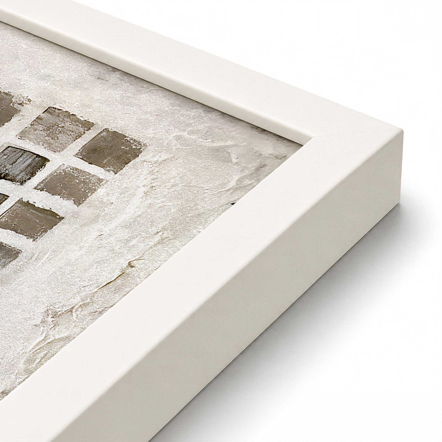 [Color:Opaque White], Picture of art in a Opaque White frame at an angle