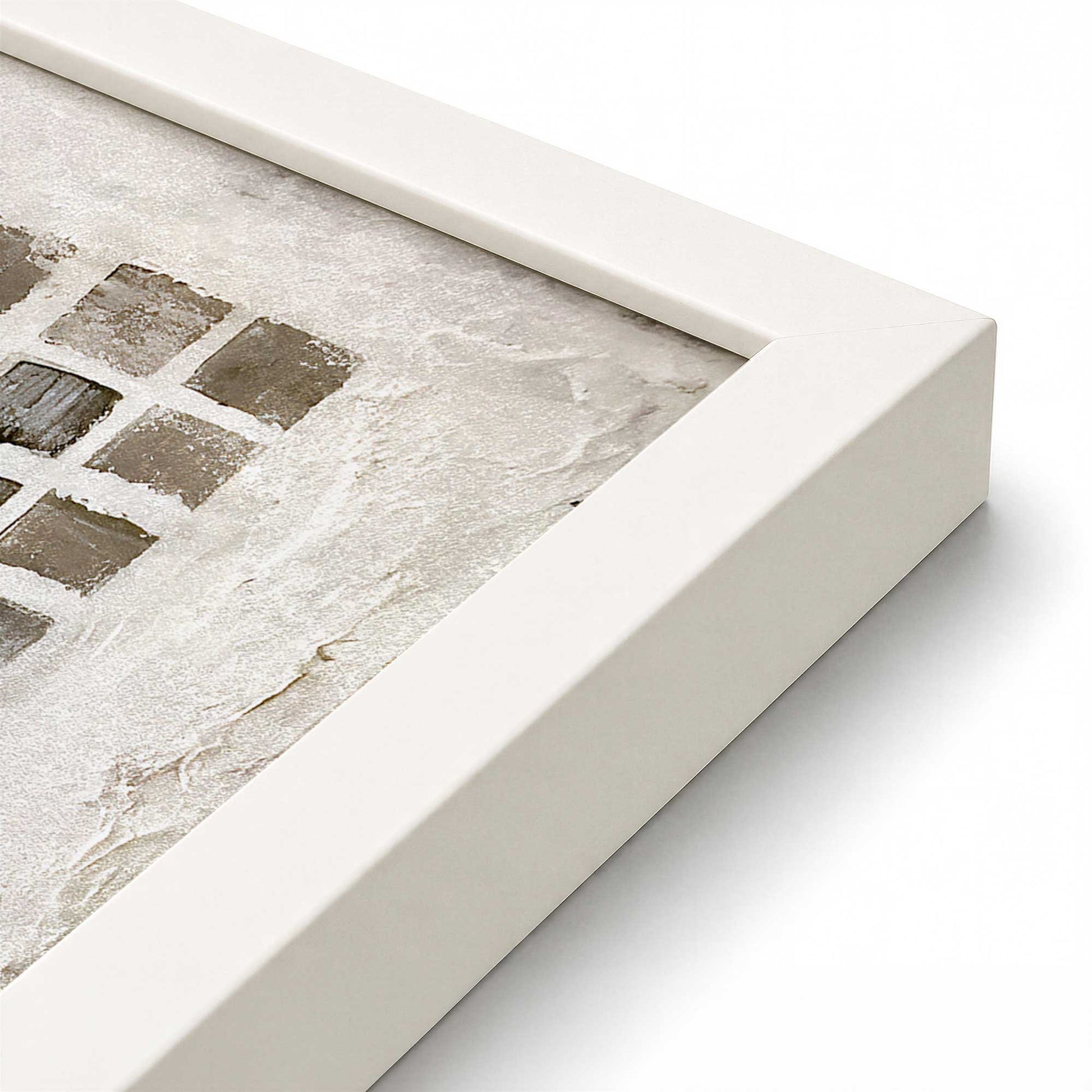 [Color:Opaque White], Picture of art in a Opaque White frame at an angle