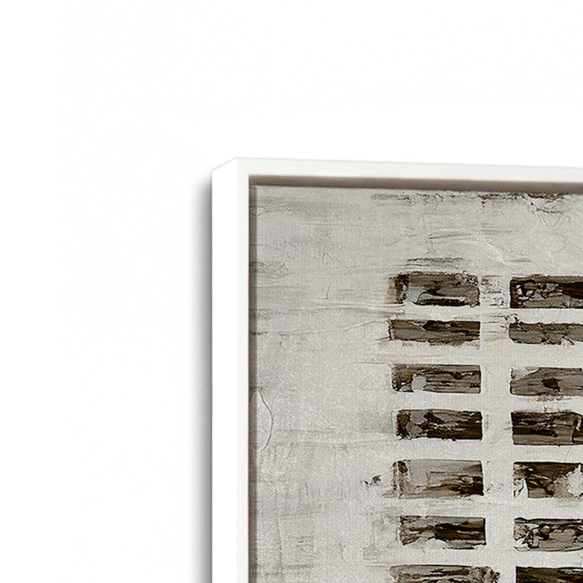 [Color:Opaque White], Picture of art in a White frame at an angle