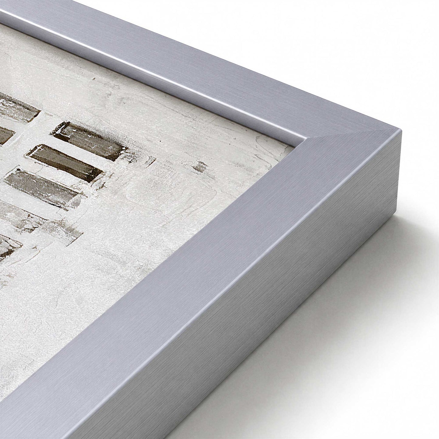 [Color:Polished Chrome], Picture of art in a Polished Chrome frame at an angle