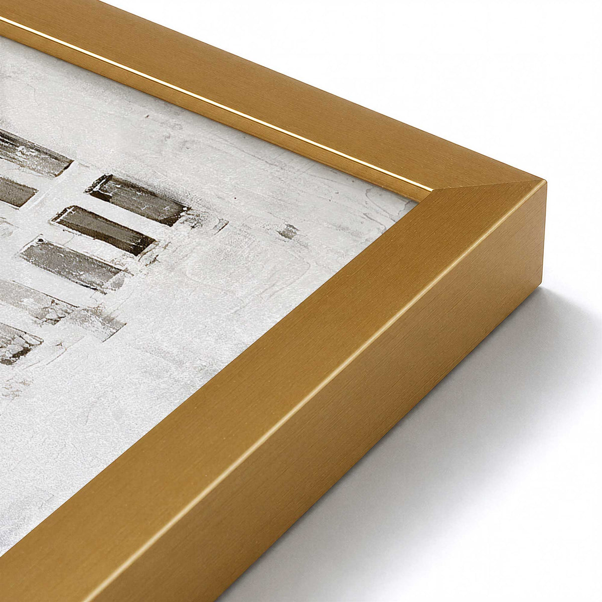 [Color:Polished Gold], Picture of art in a Polished Gold frame at an angle