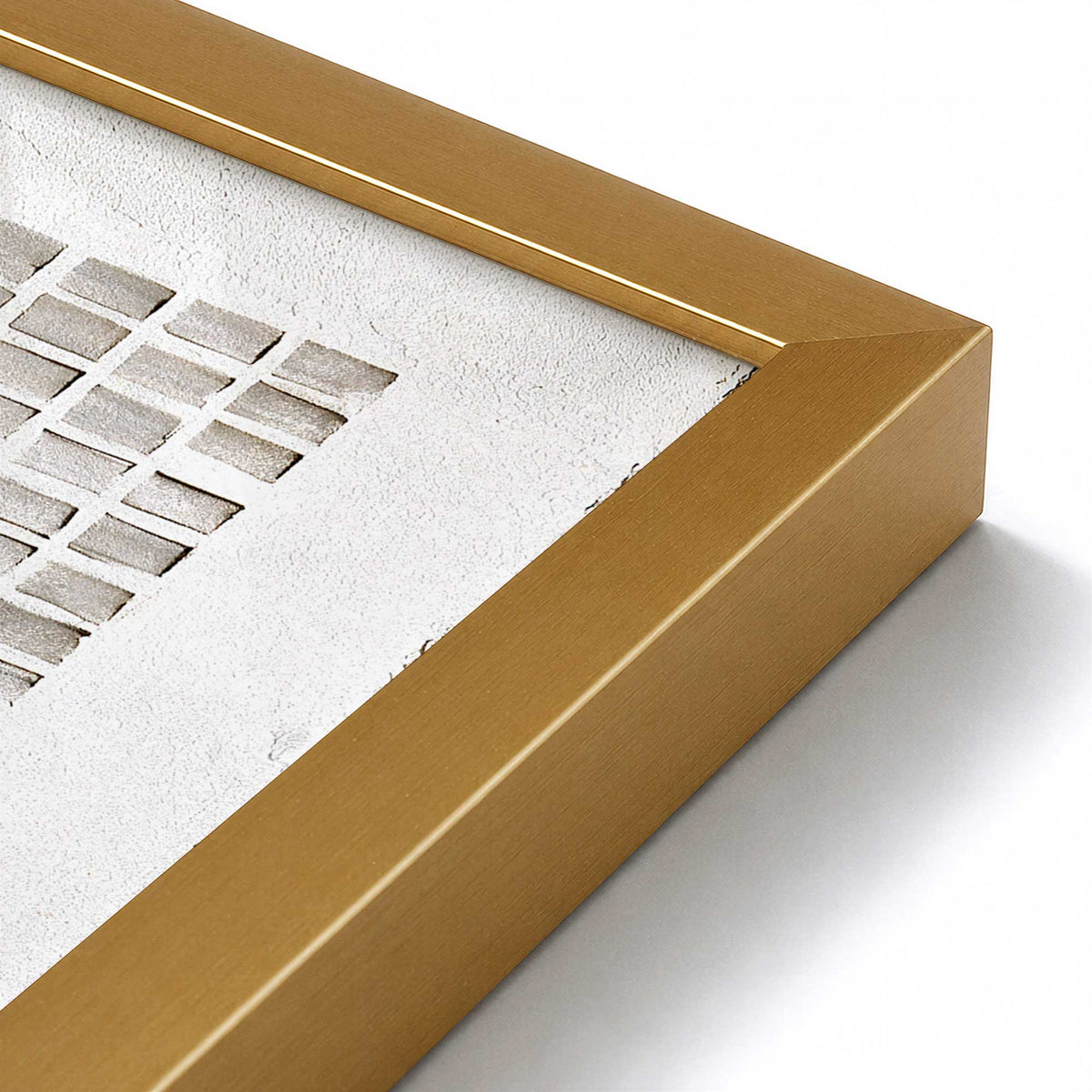 [Color:Polished Gold], Picture of art in a Polished Gold frame at an angle
