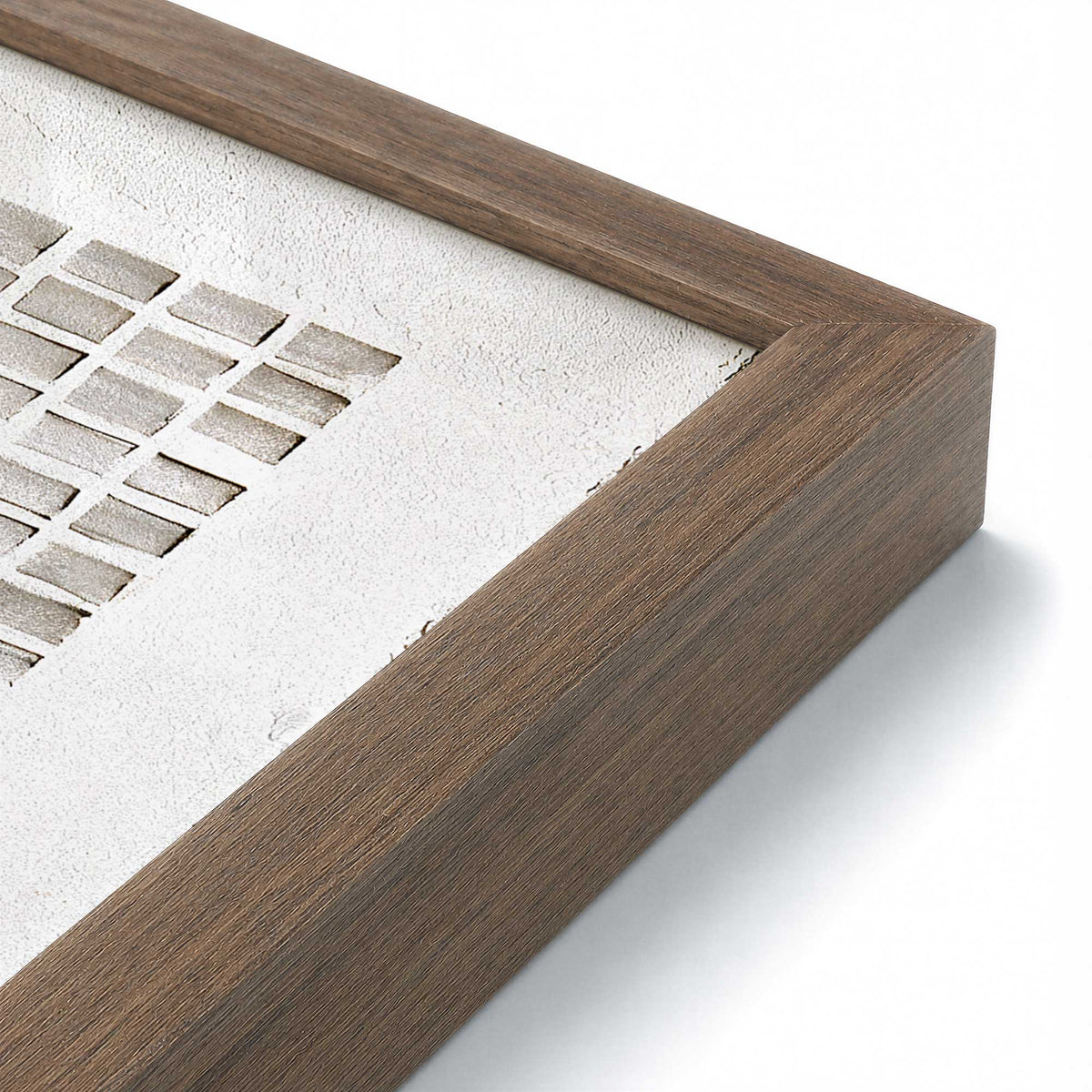 [Color:Walnut], Picture of art in a Walnut frame at an angle