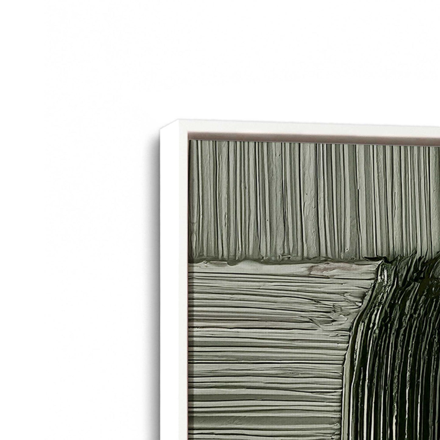 [Color:Opaque White], Picture of art in a White frame at an angle