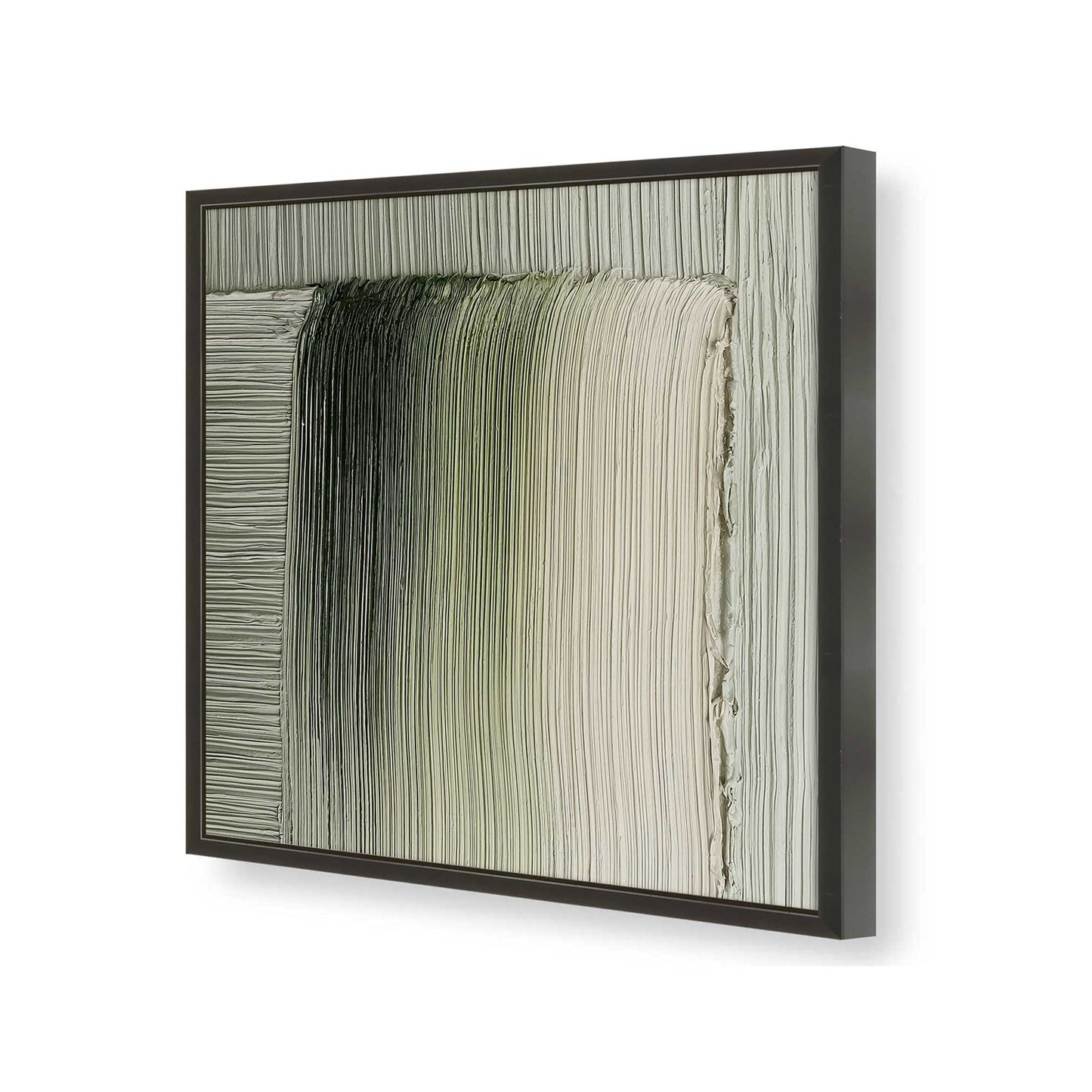 [Color:Satin Black], Picture of art in a Satin Black frame of the corner