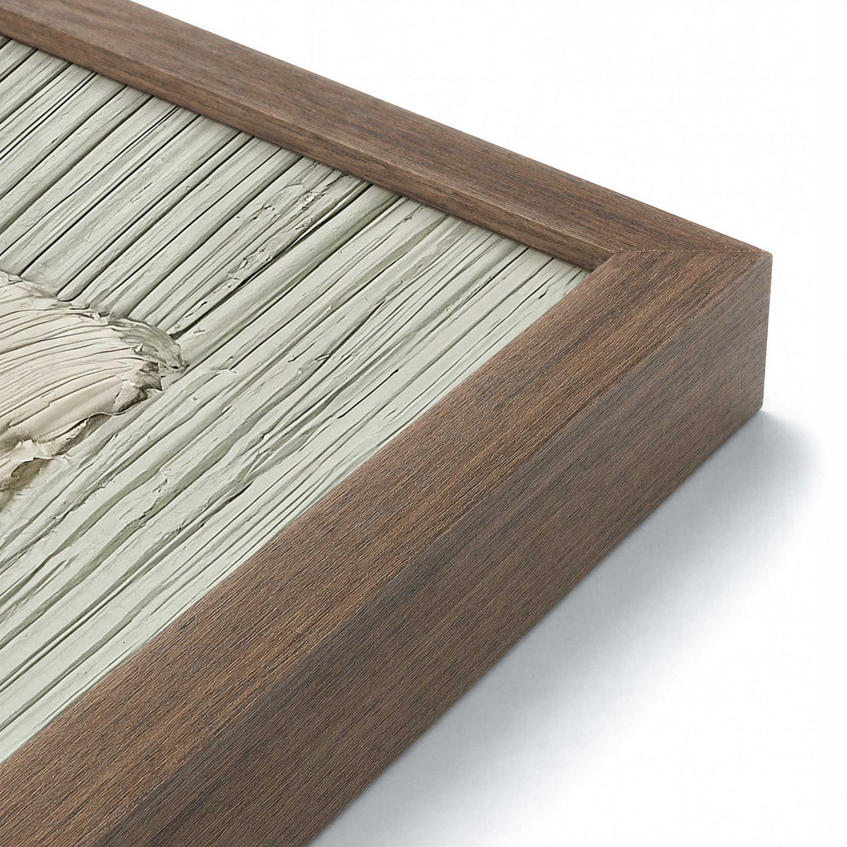 [Color:Walnut], Picture of art in a Walnut frame at an angle