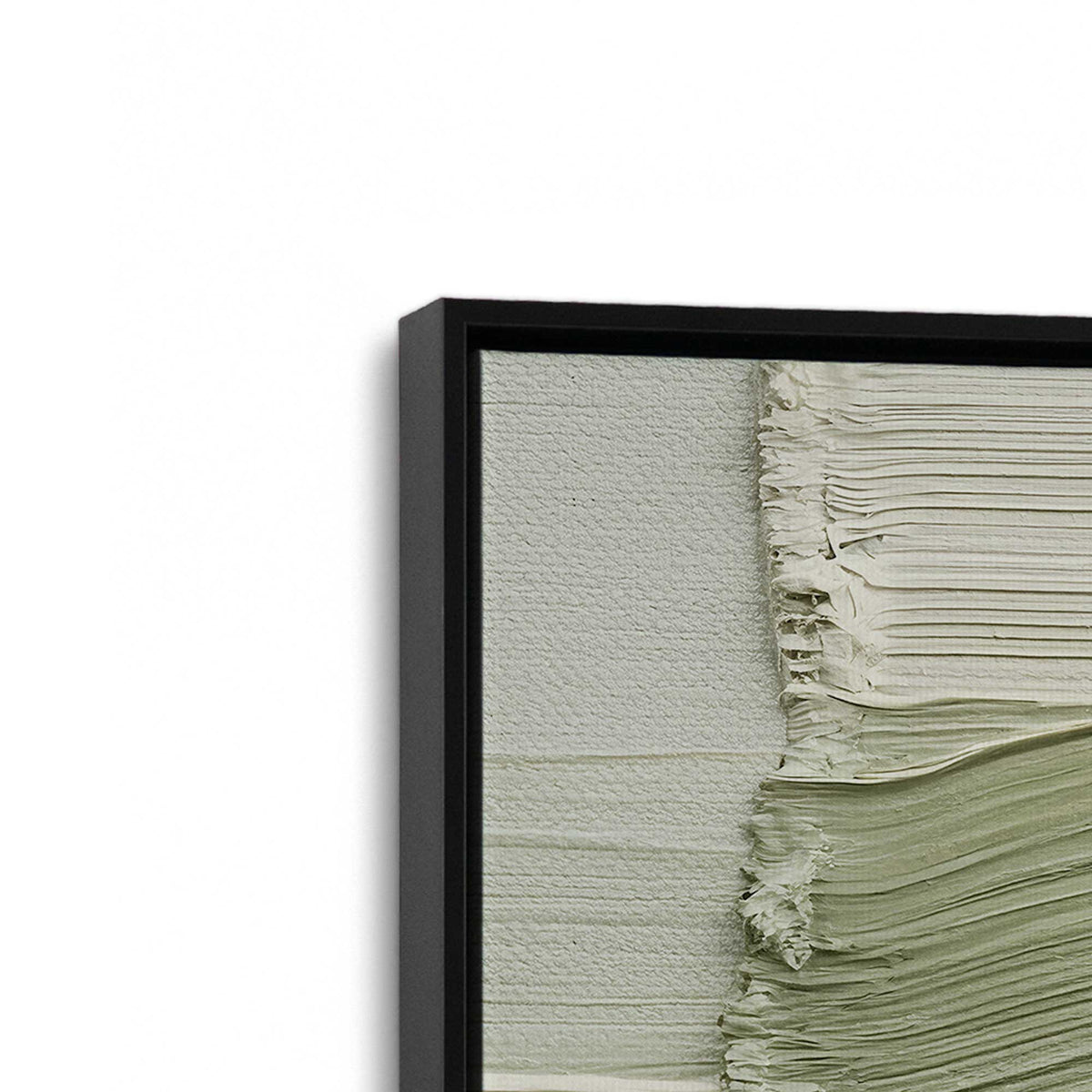 [Color:Satin Black], Picture of art in a Satin Black frame at an angle