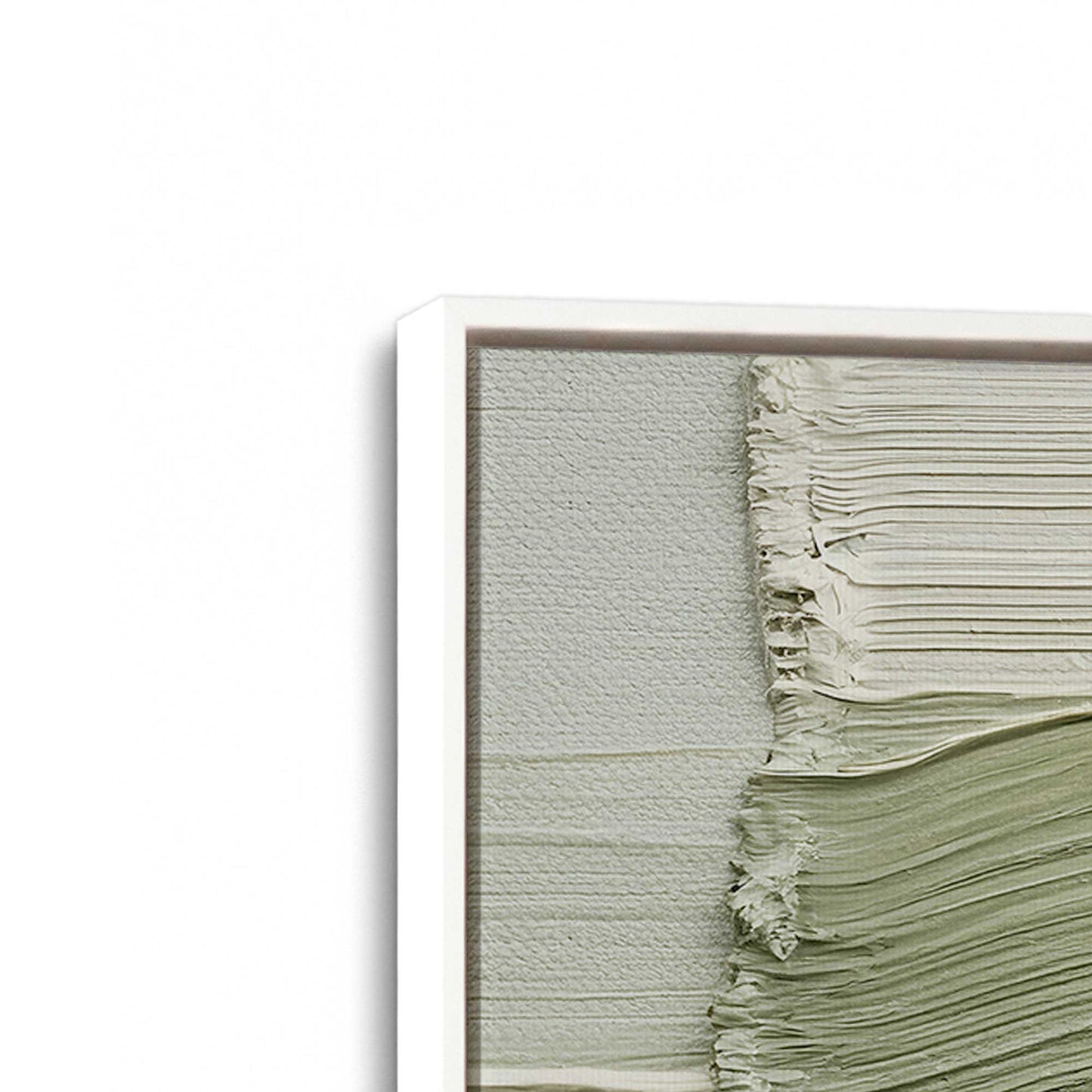 [Color:Opaque White], Picture of art in a White frame at an angle
