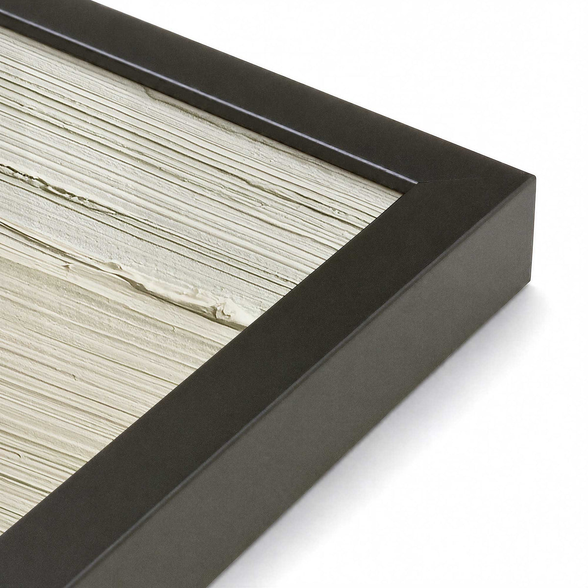 [Color:Satin Black], Picture of art in a Satin Black frame at an angle