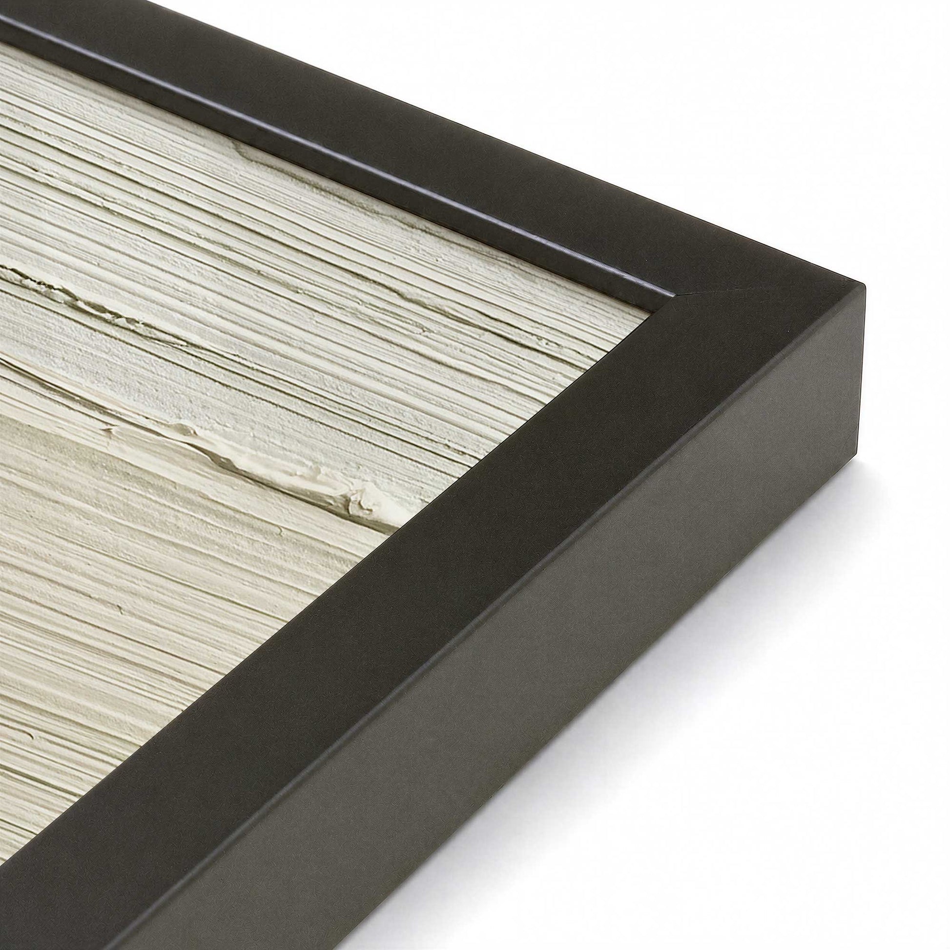 [Color:Satin Black], Picture of art in a Satin Black frame at an angle