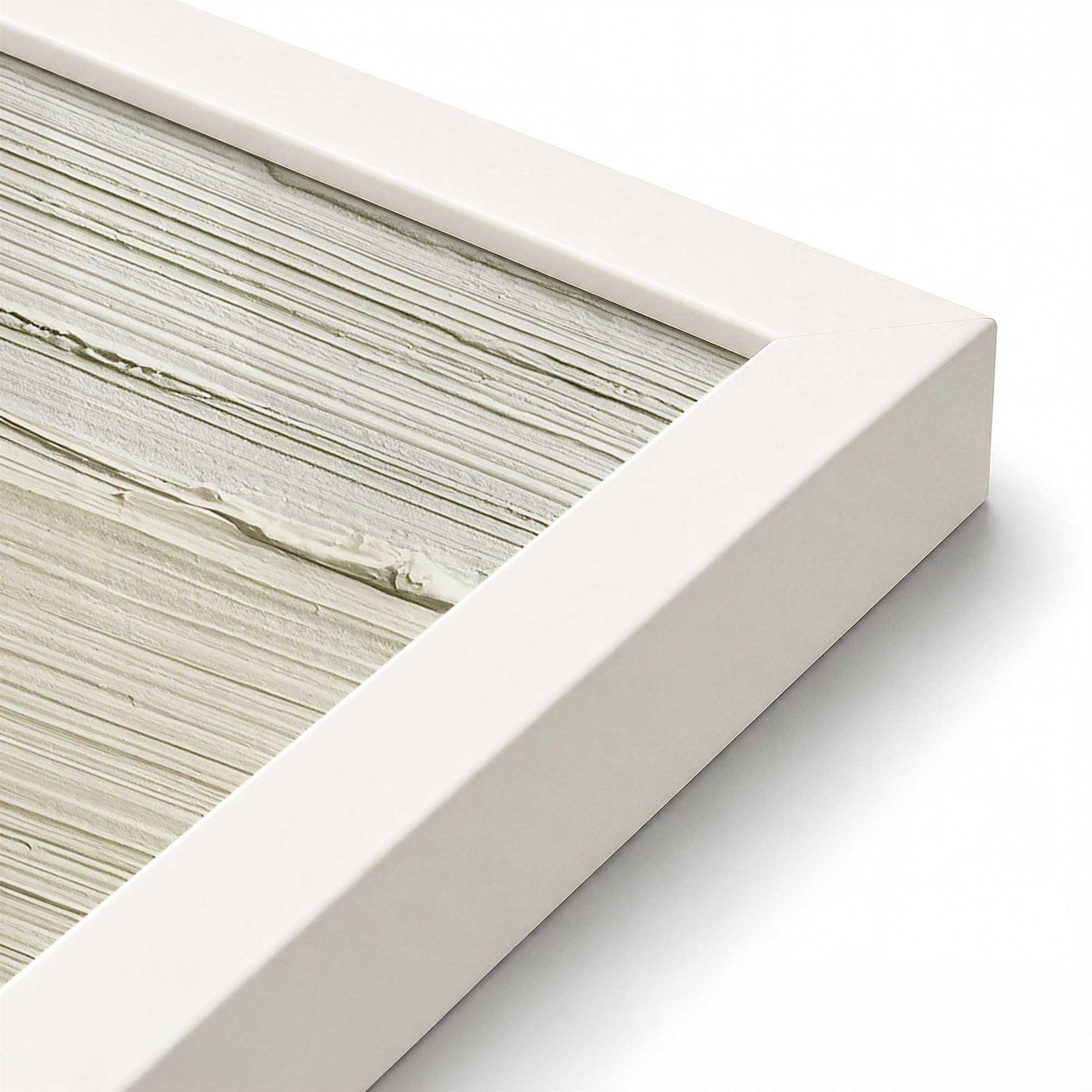[Color:Opaque White], Picture of art in a Opaque White frame at an angle