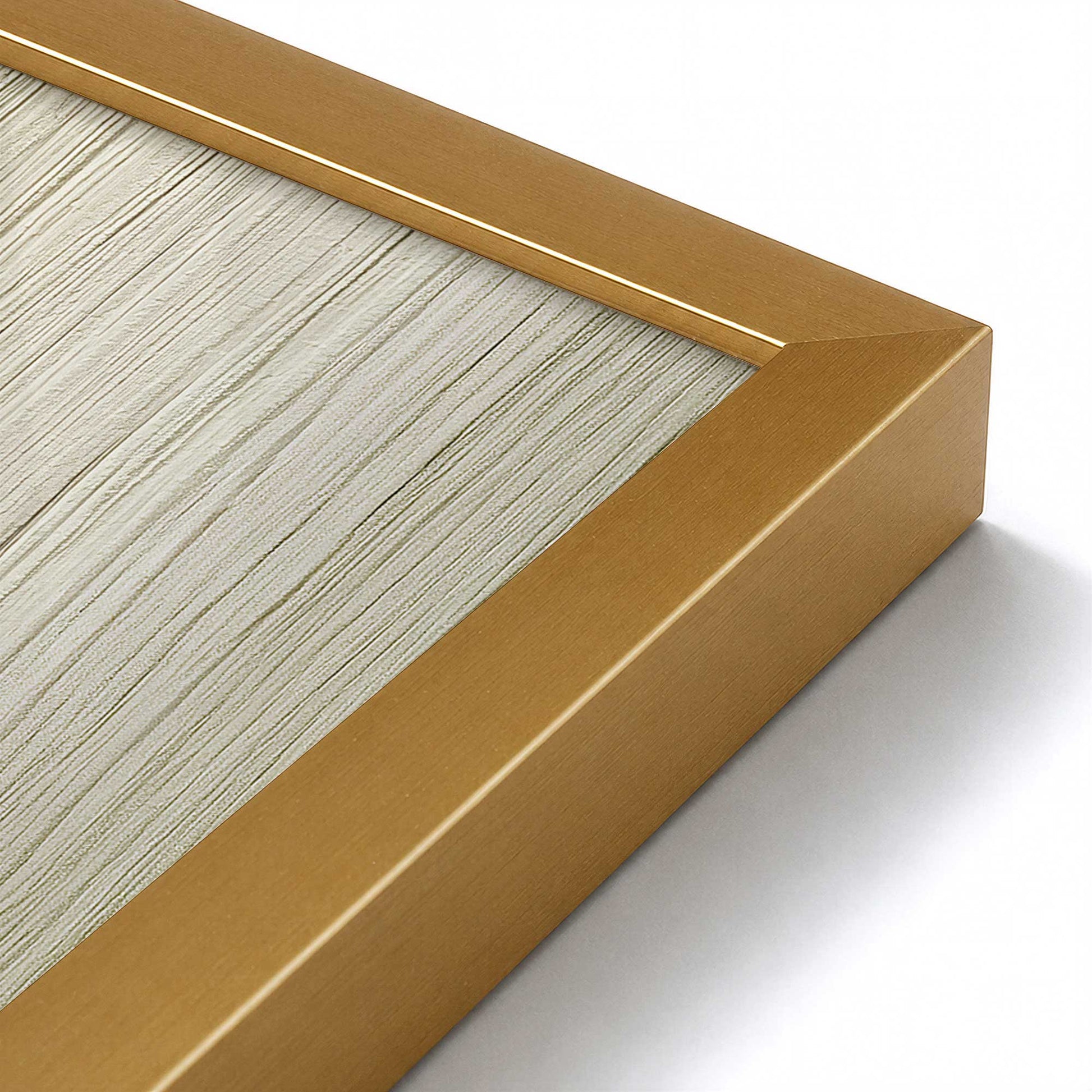 [Color:Polished Gold], Picture of art in a Polished Gold frame at an angle