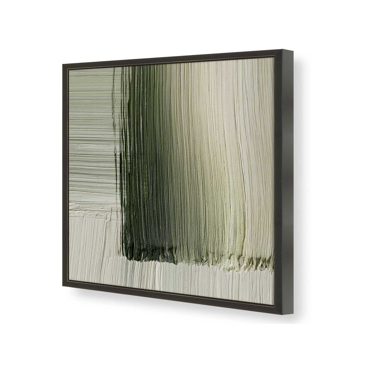 [Color:Satin Black], Picture of art in a Satin Black frame of the corner