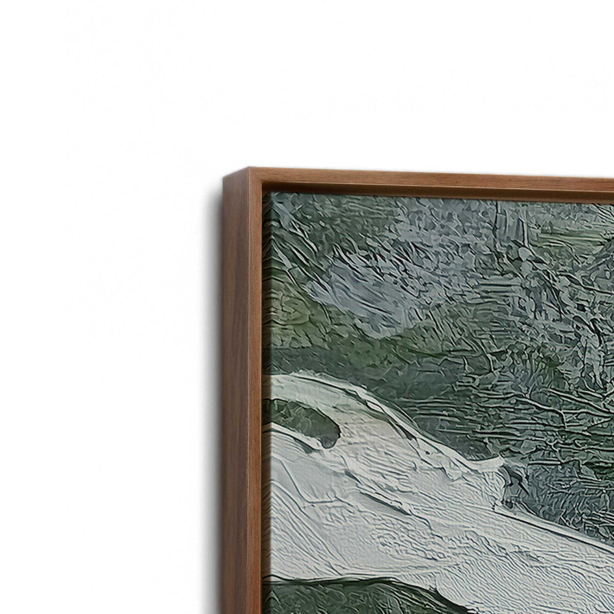[Color:Walnut], Picture of art in a Walnut frame at an angle